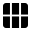 Grid 3 X 2 icon with solid standard style