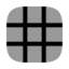 Grid 3 X 3 icon with bulk rounded style