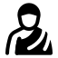 Haji icon with solid rounded style