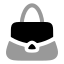 Handbag icon with bulk rounded style