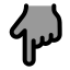 Handpointingdown icon with duotone rounded style