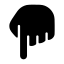 Handpointingdown icon with solid rounded style