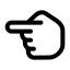 Handpointingleft icon with stroke rounded style