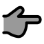 Handpointingright icon with duotone rounded style
