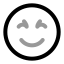 Happy icon with twotone rounded style