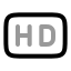 Hd icon with twotone rounded style
