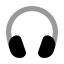 Headphones icon with bulk rounded style
