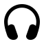 Headphones icon with solid standard style