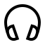 Headphones icon with stroke sharp style