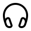 Headphones icon with stroke standard style