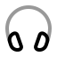 Headphones icon with twotone rounded style