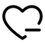 Heartminus icon with stroke standard style