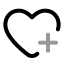 Heartplus icon with twotone rounded style