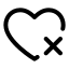 Heartremove icon with stroke standard style