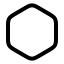 Hexagon icon with stroke rounded style