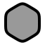 Hexagon icon with duotone rounded style