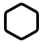 Hexagon icon with stroke standard style