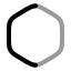 Hexagon icon with twotone rounded style