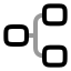 Hierarchysquare icon with twotone rounded style