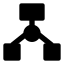 Hierarchysquare icon with solid sharp style