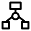 Hierarchysquare icon with stroke sharp style