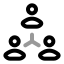 Hierarchy icon with twotone rounded style