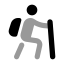 Hiking icon with bulk rounded style