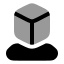 Hologram icon with bulk rounded style