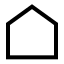 Home icon with stroke sharp style