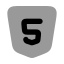 Html icon with bulk rounded style