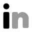 Linkedin icon with bulk rounded style