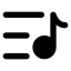 Listmusic icon with solid rounded style