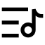 Listmusic icon with solid sharp style