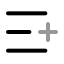 Listplus icon with twotone rounded style