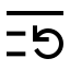 Listrestart icon with stroke sharp style