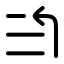 Liststart icon with stroke rounded style