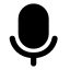 Mic icon with solid rounded style