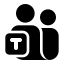 Microsoftteams icon with solid rounded style
