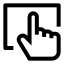Touchpad icon with stroke sharp style
