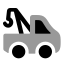 Towtruck icon with bulk rounded style