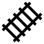 Traintrack icon with stroke sharp style