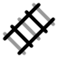 Traintrack icon with twotone rounded style