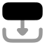 Transitionbottom icon with bulk rounded style