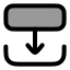Transitionbottom icon with duotone rounded style