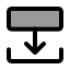 Transitionbottom icon with duotone standard style