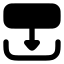 Transitionbottom icon with solid rounded style