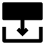 Transitionbottom icon with solid sharp style