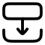 Transitionbottom icon with stroke rounded style
