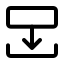 Transitionbottom icon with stroke standard style