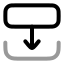 Transitionbottom icon with twotone rounded style